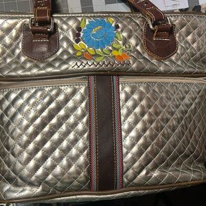 Consuela Purse-metallic silver